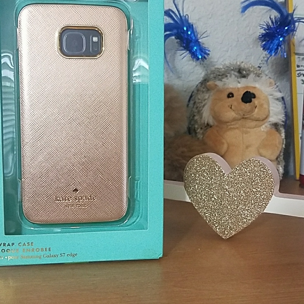 Kate spade rose gold case galaxy s7 edge authentic
